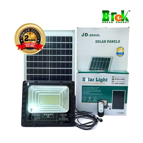 Đèn pha thông minh năng lượng mặt trời 100W JD-8800L – BitekSolar