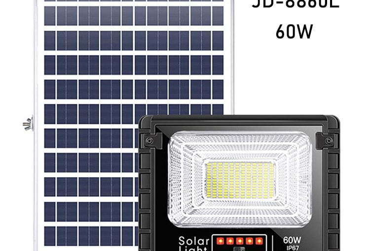 Đèn pha tuyệt vời năng lượng mặt trời  60Watt JD-8860L –  Bitek Solar
